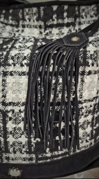 Borsa Progetto Fede Pelle e Lana Rebel