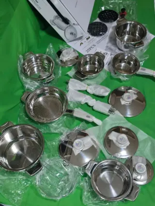 Batterie Pentole Acciaio Inox 25 Pezzi