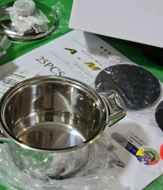 Batterie Pentole Acciaio Inox 25 Pezzi