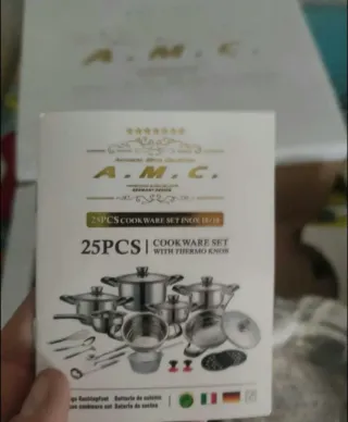 Batterie Pentole Acciaio Inox 25 Pezzi