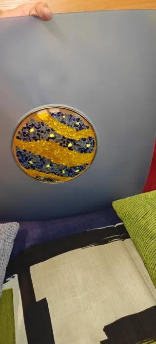 2 Lámparas de diseño azul. 50€ cada una.