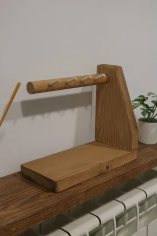 Soporte llaves y móvil madera
