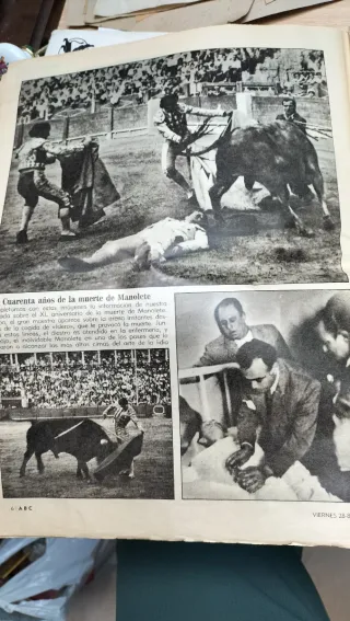 Periódico ABC: Muerte de Manolete 1987