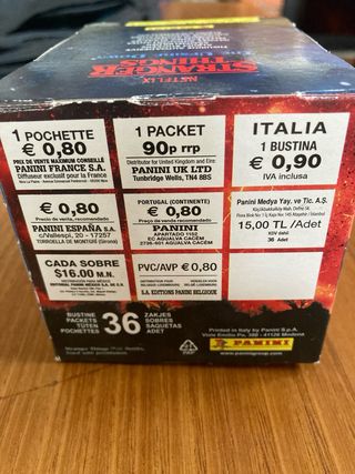 Caja 36 Sobres Panini Stranger Things