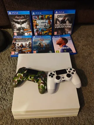 Consola Sony PS4 Pro Blanca + 2 Mandos