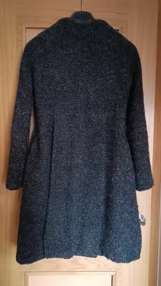 Abrigo Caramelo Lana Gris/plata