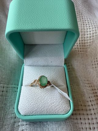 Anillo Esmeralda y Brillantes Oro 14k