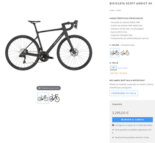 Scott Addict 40 Carbono Carretera