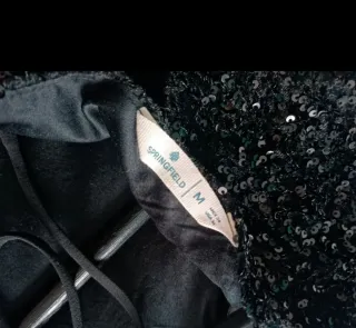 Vestido negro lentejuelas talla M