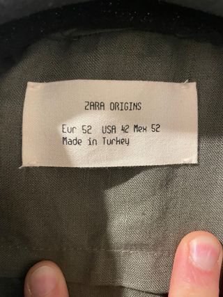 Blazer hombre 100% lino color khaki claro Talla 52