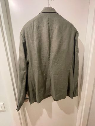 Blazer hombre 100% lino color khaki claro Talla 52