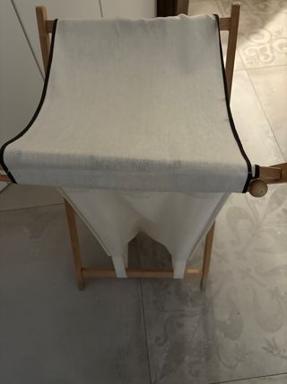 Cesto Ropa Sucia Madera y Lona