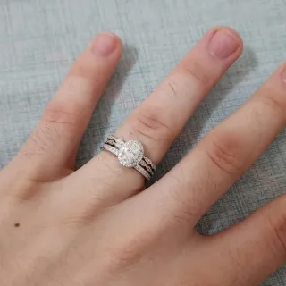 Anillo Plata Moissanita GRA Certificado