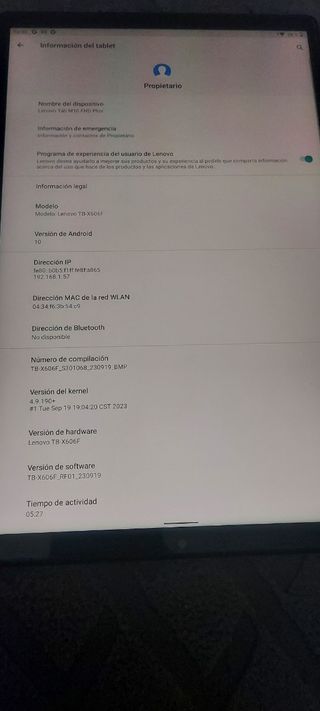 Tablet Lenovo Tab M10 FHD Plus Gris