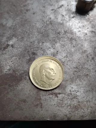 1 Peseta 1966 Franco España error acuñación
