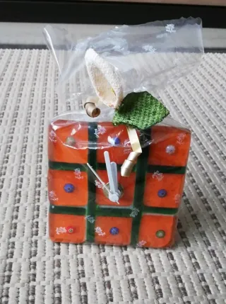 Reloj de cristal naranja