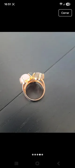 Anillo 3 piedras colores