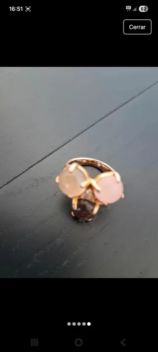 Anillo 3 piedras colores