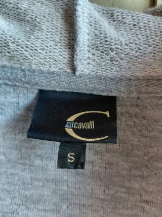 Felpa ragazzo a righe grigio/blu cappuccio