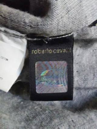 Felpa ragazzo a righe grigio/blu cappuccio