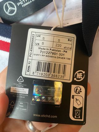 Camiseta Mercedes AMG Petronas F1 Blanca