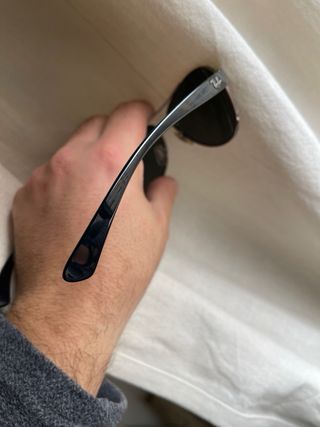 Gafas de Sol Ray-Ban Aviador Plata/Negro