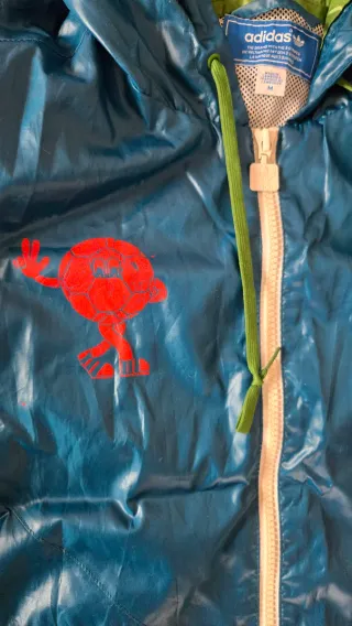 Impermeable Adidas Retro Azul/Verde