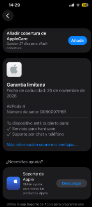 AirPods 4ª Gen con Cancelación Ruido Activa