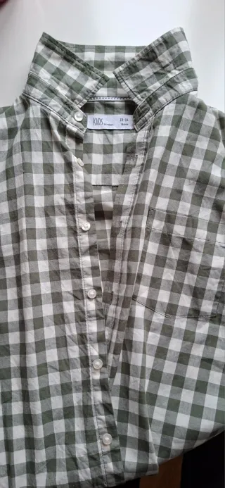 Camisa de Cuadros Verde 13-14