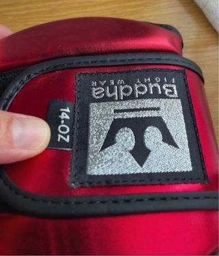 Guantes Boxeo Buddha Rojo Metalizado 14oz