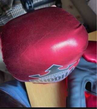 Guantes Boxeo Buddha Rojo Metalizado 14oz