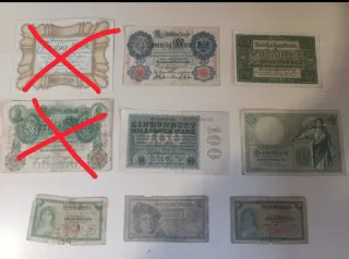Lote Billetes Alemanes y Españoles