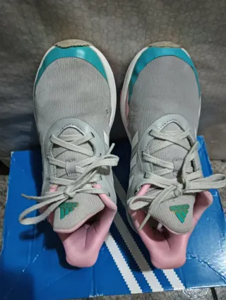 Zapatillas Adidas Grises y Rosas Talla 38