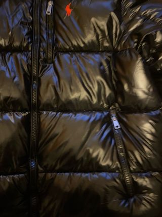 Abrigo Ralph Lauren Negro Brillante