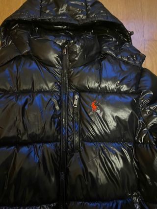 Abrigo Ralph Lauren Negro Brillante