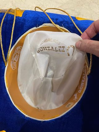 Sombrero Mexicano Charro Azul y Dorado