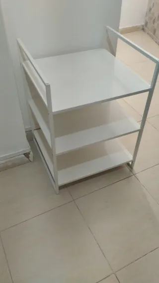Estantería metálica blanca 3 baldas