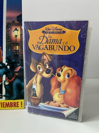 VHS La Dama y el Vagabundo + Cartel del estreno