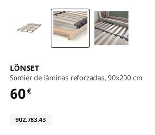 Somier Ikea Lönset 90x200