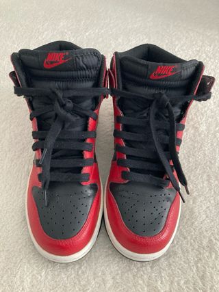 Zapatillas Nike Dunk High Negro y Rojo 38.5