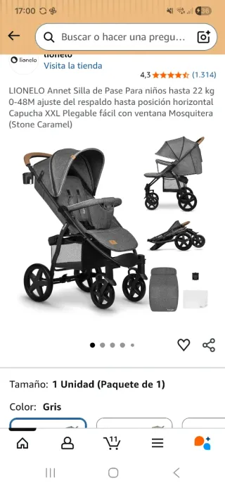 Silla de paseo LIONELO Annet Gris