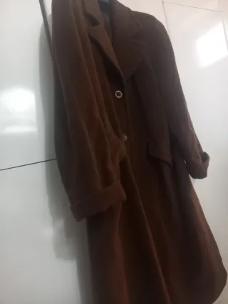 Cappotto lungo lana marrone