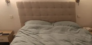 Cama canapé con cabecero tapizado