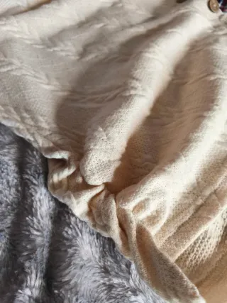 Vestido punto cuadros beige S/M