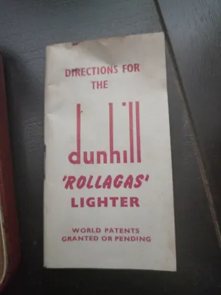 Mechero Dunhill Rollagas Vintage Coleccionista