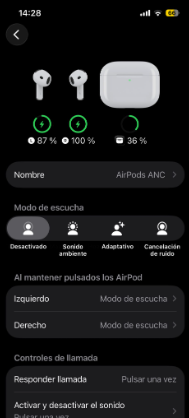 AirPods 4ª Gen Cancelación Ruido
