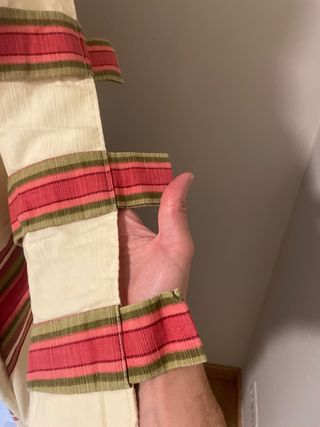 Cortina de tela con rayas de muy buena calidad