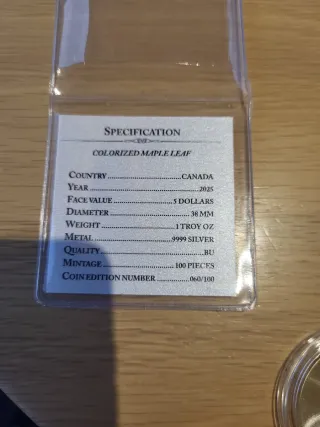 Moneda 1oz Plata 5 Dólares Canadá Gato Egipcio