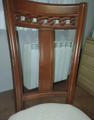 2 Sillas Comedor Madera Tapizadas Beige