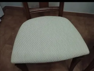 2 Sillas Comedor Madera Tapizadas Beige